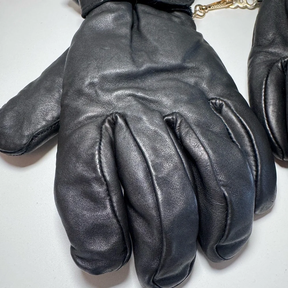 Grandoe Black Vegan Leather Gloves
